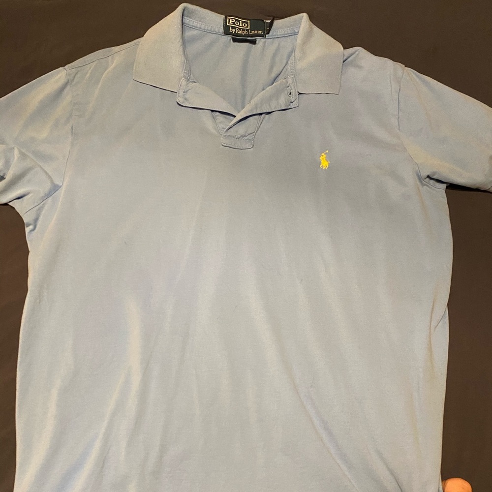 Blue polo shirt large